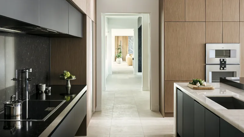 Luxury kitchen design Las Vegas with Gaggenau built-in oven and induction cooktop — Fabiola Avelino Interiors
